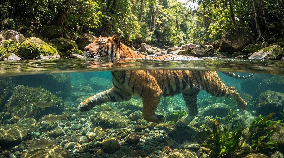 老司机老虎游泳视频